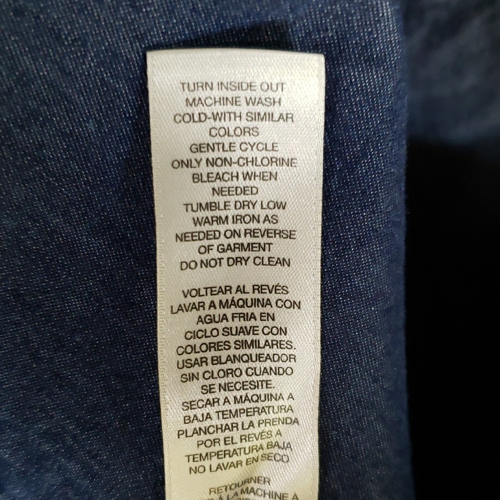 Chico's Shimmering Blue Denim Vest - Picture 7 of 7